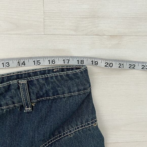 Vintage Cherokee Size 15 Straight Denim Blue Jeans Yoke Bare Back Wide Leg 90s - Picture 6 of 10